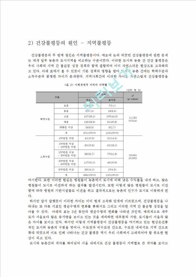 [1000원] 건강불평등,의료민영화,의료체계.hwp